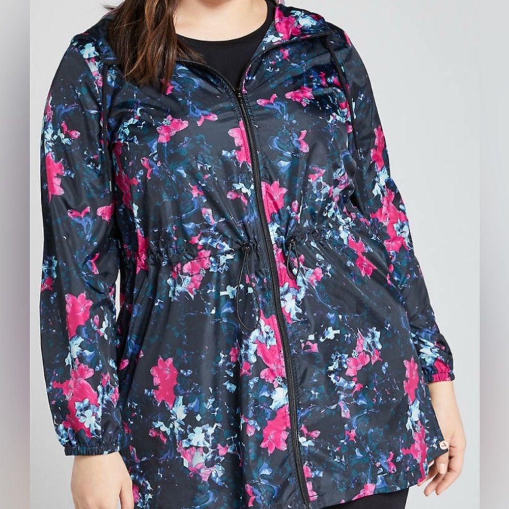 LIVI Windbreaker Floral on Midnight Blue 12/14